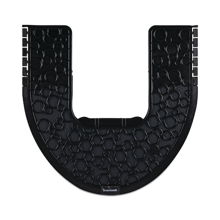 Boardwalk Commode Mat 2.0, Absorbant, Rubber, 22 x 22, Black, PK6 PSCM-P-000I006M-00-21430